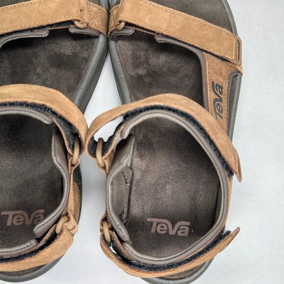 Teva Marston Sandals Men's Size 8 Brown Leather River Active Sport Sandals - Picture 9 of 12